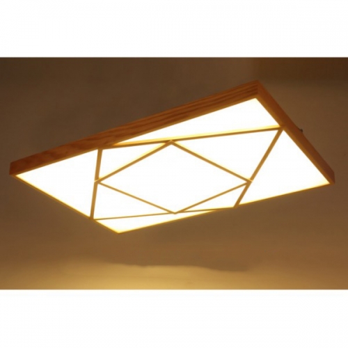 Plafon LED drewniany dębowy 95x64cm  64Watt - P098